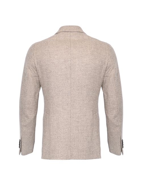 Giacca doppiopetto in lana e cashmere Tortora Tagliatore | 1SMC20K 610080 25I286 A3259727